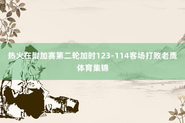 热火在附加赛第二轮加时123-114客场打败老鹰体育集锦