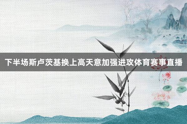 下半场斯卢茨基换上高天意加强进攻体育赛事直播
