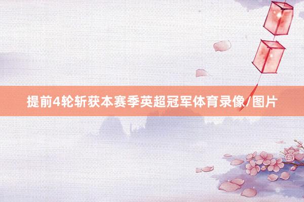 提前4轮斩获本赛季英超冠军体育录像/图片