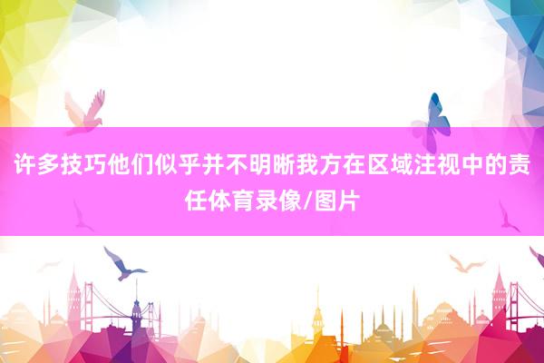 许多技巧他们似乎并不明晰我方在区域注视中的责任体育录像/图片