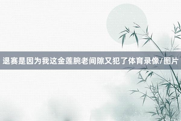 退赛是因为我这金莲腕老间隙又犯了体育录像/图片