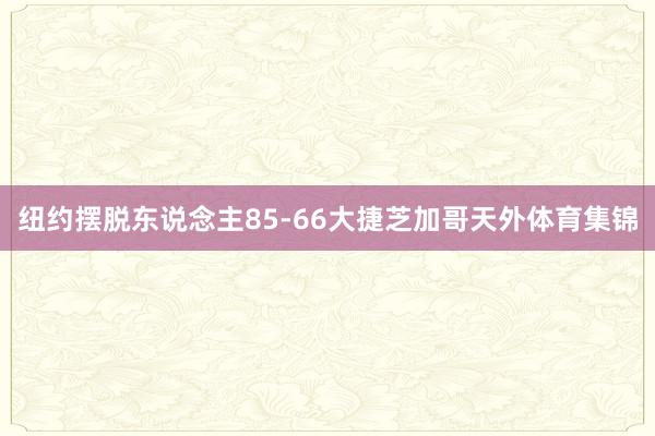 纽约摆脱东说念主85-66大捷芝加哥天外体育集锦