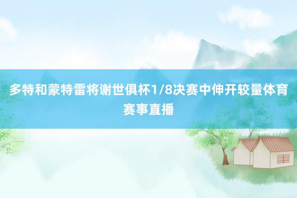 多特和蒙特雷将谢世俱杯1/8决赛中伸开较量体育赛事直播