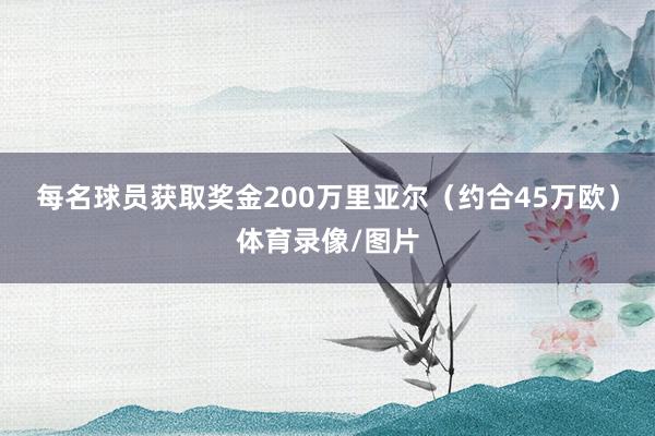 每名球员获取奖金200万里亚尔（约合45万欧）体育录像/图片