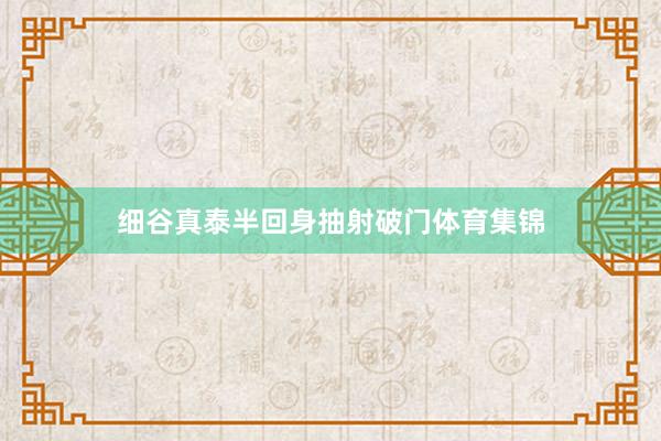 细谷真泰半回身抽射破门体育集锦
