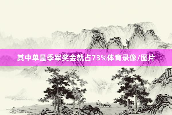 其中单是季军奖金就占73%体育录像/图片