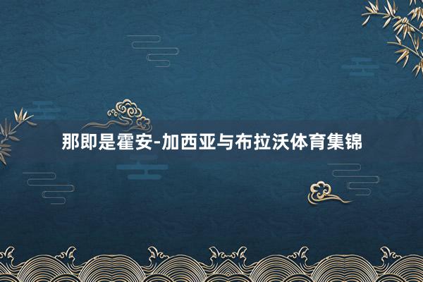 那即是霍安-加西亚与布拉沃体育集锦