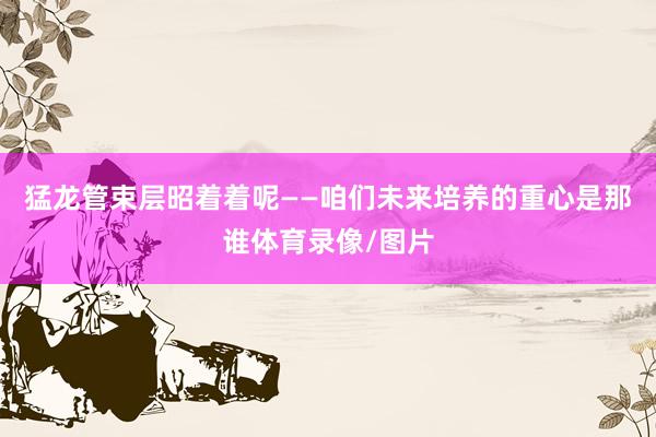 猛龙管束层昭着着呢——咱们未来培养的重心是那谁体育录像/图片