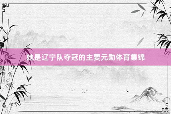 她是辽宁队夺冠的主要元勋体育集锦