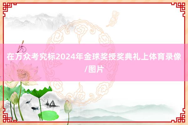在万众考究标2024年金球奖授奖典礼上体育录像/图片