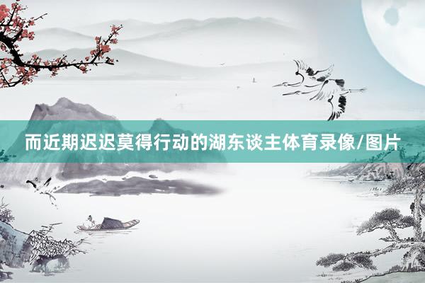而近期迟迟莫得行动的湖东谈主体育录像/图片
