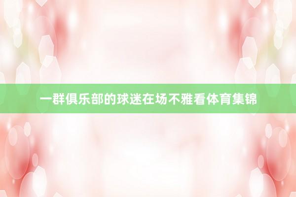 一群俱乐部的球迷在场不雅看体育集锦