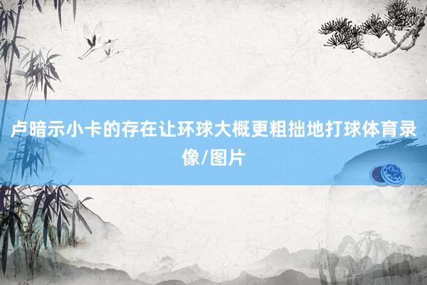 卢暗示小卡的存在让环球大概更粗拙地打球体育录像/图片