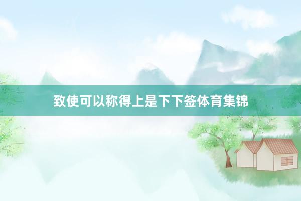 致使可以称得上是下下签体育集锦