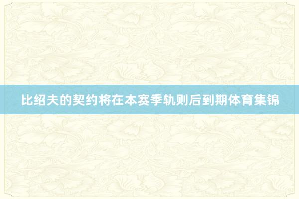 比绍夫的契约将在本赛季轨则后到期体育集锦
