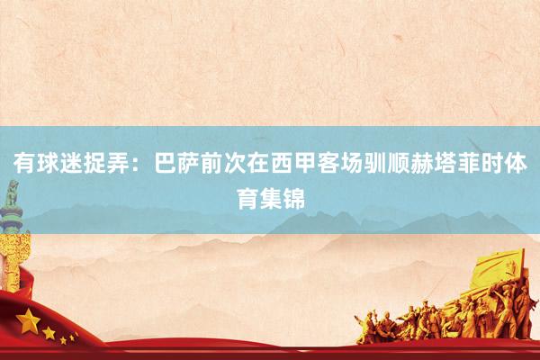 有球迷捉弄：巴萨前次在西甲客场驯顺赫塔菲时体育集锦