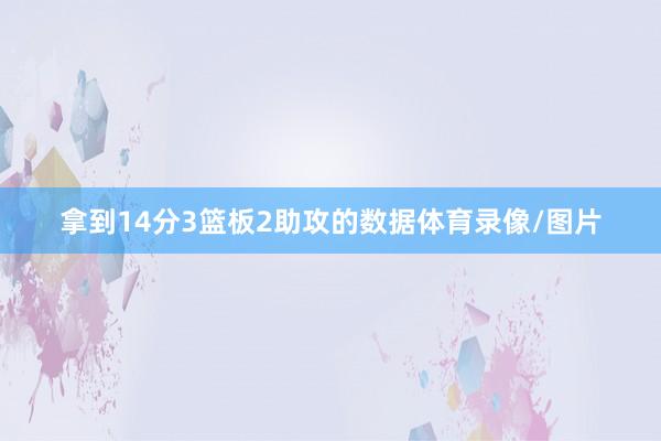 拿到14分3篮板2助攻的数据体育录像/图片
