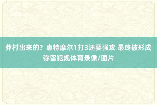 莽村出来的？惠特摩尔1打3还要强攻 最终被形成弥留犯规体育录像/图片