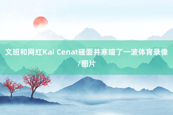 文班和网红Kai Cenat碰面并寒暄了一波体育录像/图片