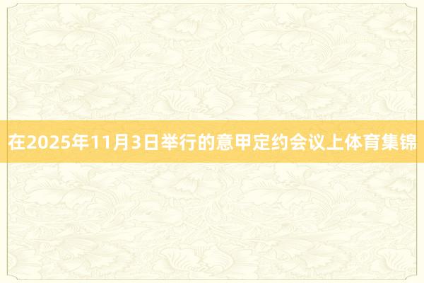 在2025年11月3日举行的意甲定约会议上体育集锦
