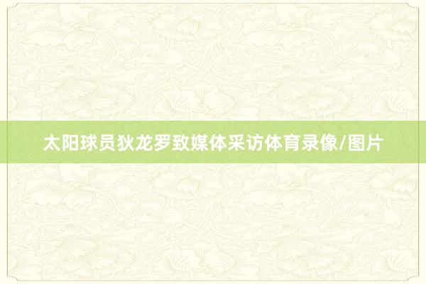 太阳球员狄龙罗致媒体采访体育录像/图片